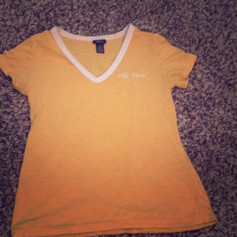 Yellow v-neck